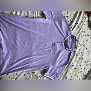 Tommy Hilfiger Short-Sleeved Collared Shirt | Purple | Size: L